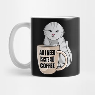 All I need is cats and coffee. Mug